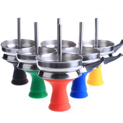 Silicone Hookah Bowl Shisha Charcoal Holder Set Chicha Chimney Bowl Shisha Tete Hookah HMD Top Set