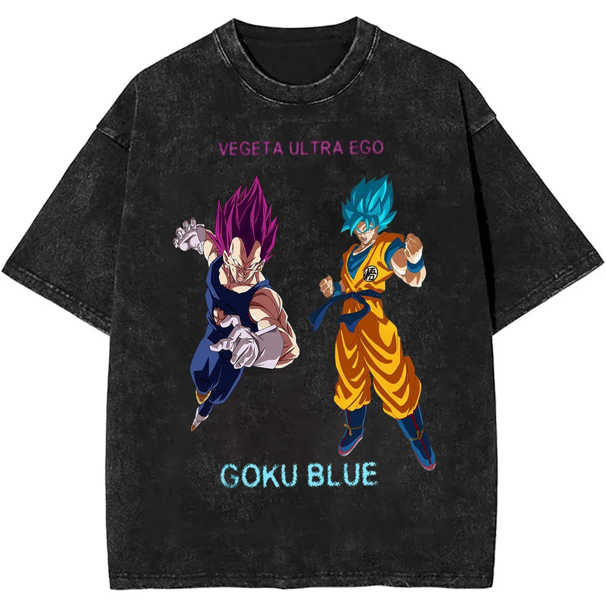 

2026 Summer Dragon Ball Washed Vintage T-Shirt Men's and Women's Cotton Streetwear Oversized Unisex Anime Print Casual Daily Top