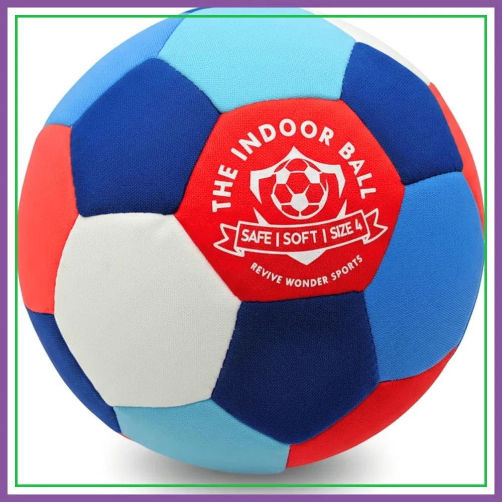 

Soft Foam Padded Size 4 Soccer Ball for Kids Ages 3+ - Indoor Training Ball for Quiet Juggling - Realistic Touch