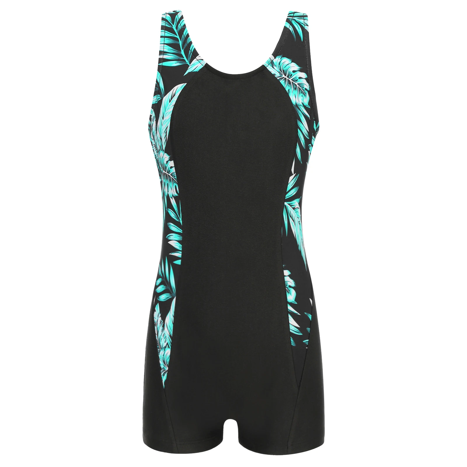 어린이 수영 점프수트 스포츠 수영복, UPF 50 + 래쉬가드 민소매 보이 레그 프린트 운동복, 수영장 해변 베이팅 서핑 세트 