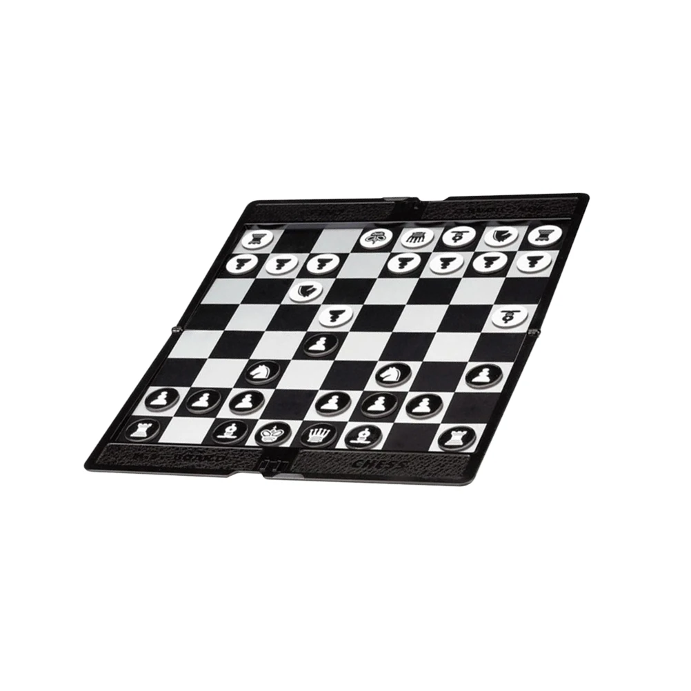 

Portable Chess Easy to Carry Board International Checkers Foldable Toy for Kids Tool