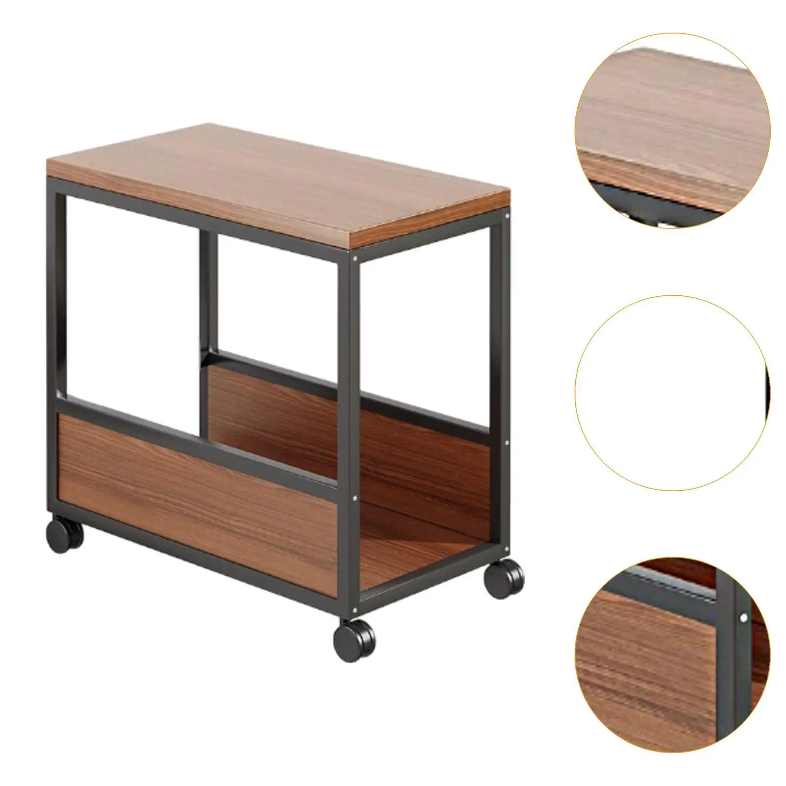 2 Tier PC Tower Stand Computer Host Stand with Wheels Movable Host Rack for PC Tower, Printer, Home Office Movable CPU Stand