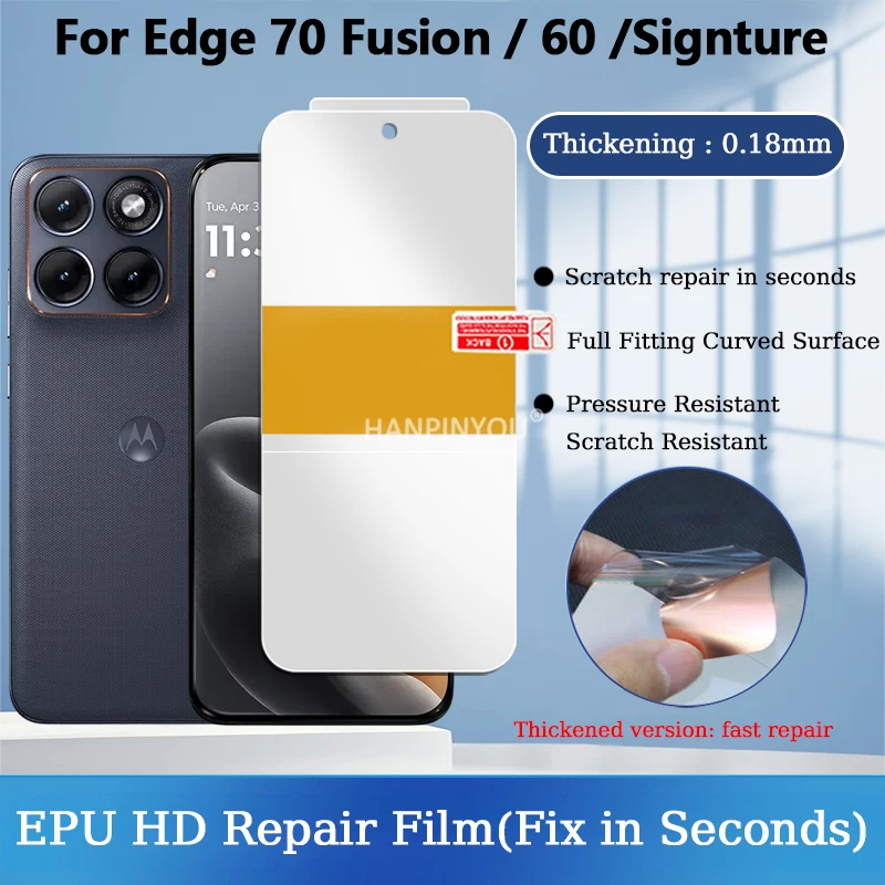 

For Motorola Signature Edge 70 Fusion Plus Edge 60 Pro 60s Scratches Automatic Fix In Seconds EPU Hydrogel Film Screen Protector