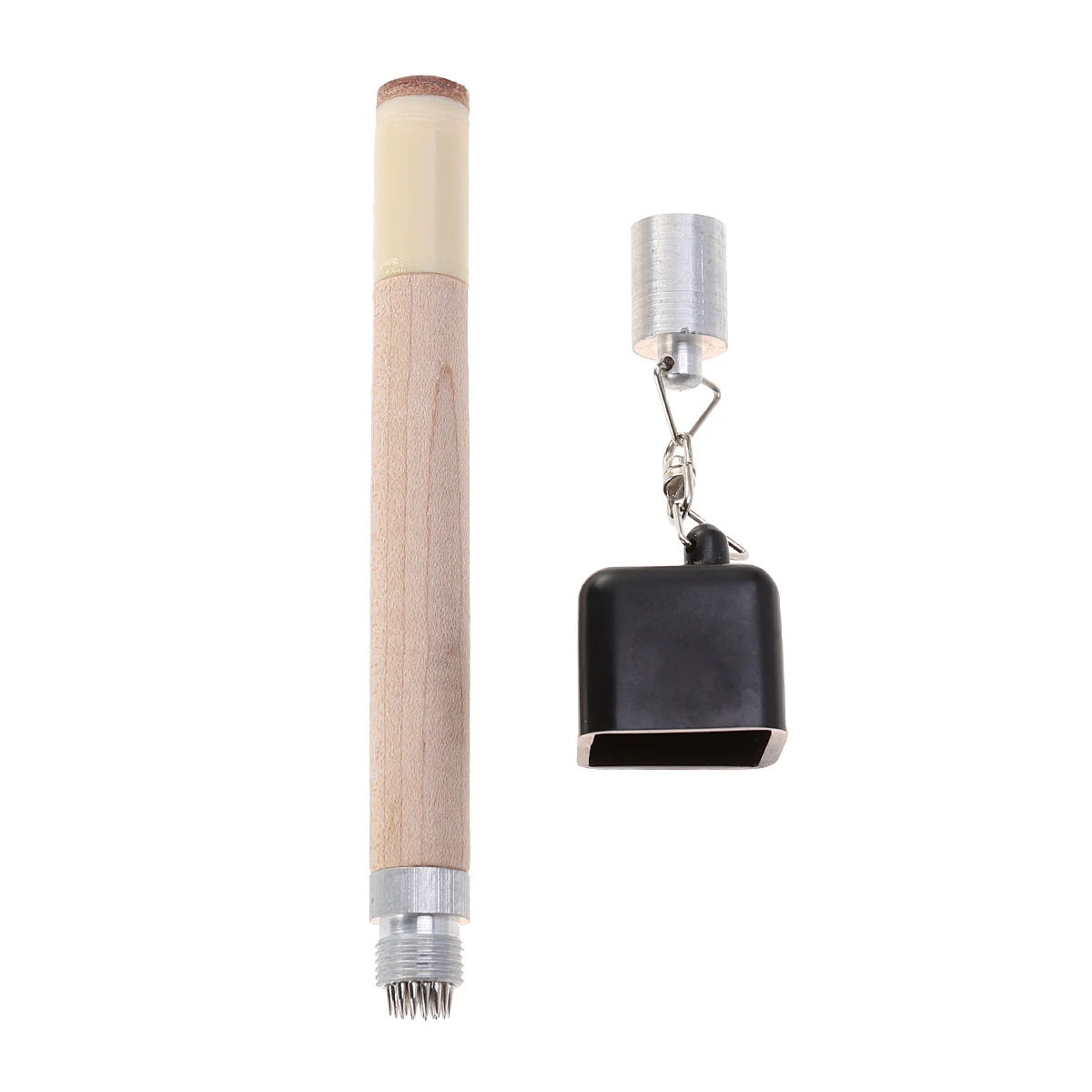 

1 Billiard Cue Accessories Snooker Chalk Holder Pricker Pool Tool Bamboo Mini Cue Keychain Home Commercial Use