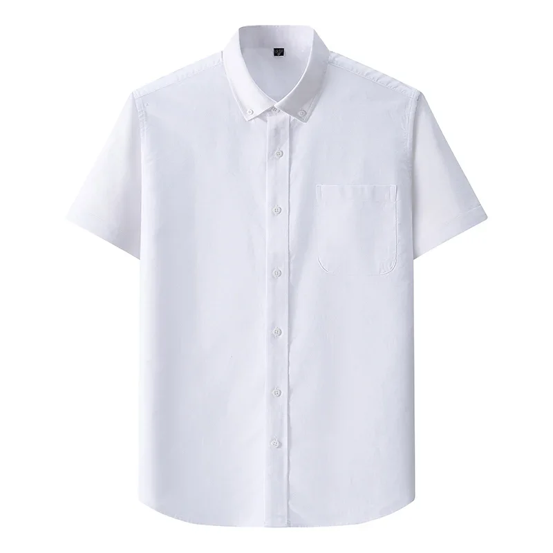 

BROWON Brand 2025 Summer Work Shirts for Man Oxford Business Solid Short Sleeves Shirts Men Casual Plus Size Man Clothing