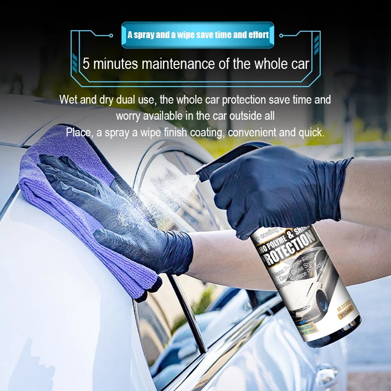 TUBEER 350Ml Multifunctional Nano Coating Agent for Car Long-Lasting Antifouling Car Paint Protection Cars Care Product