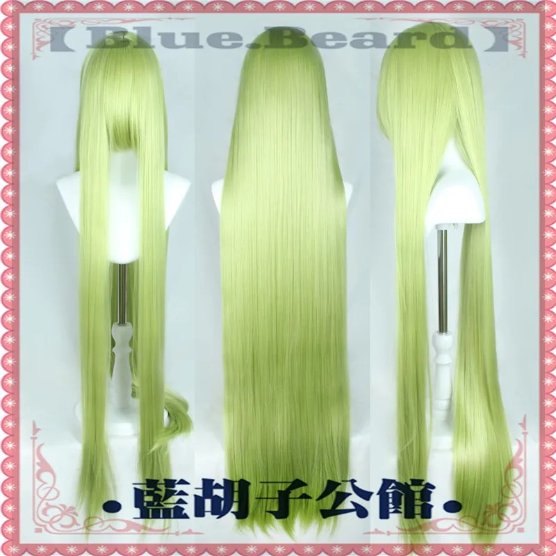 Anime Fate/strange Enkidu Cosplay-Perücke, 120 m lang, grün, hitzebeständig, synthetische Perücken für Karneval, Party, Rollenspiel, Kostüm