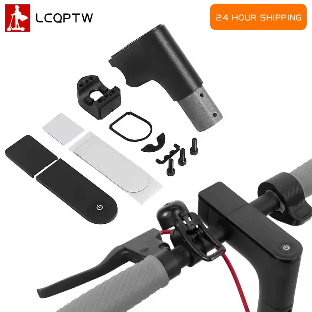 Conjunto de assento base do painel com capa de tela para xiaomi m365 pro pro2 1s scooter elétrico testa imprensa bloco puxar anel parafusos