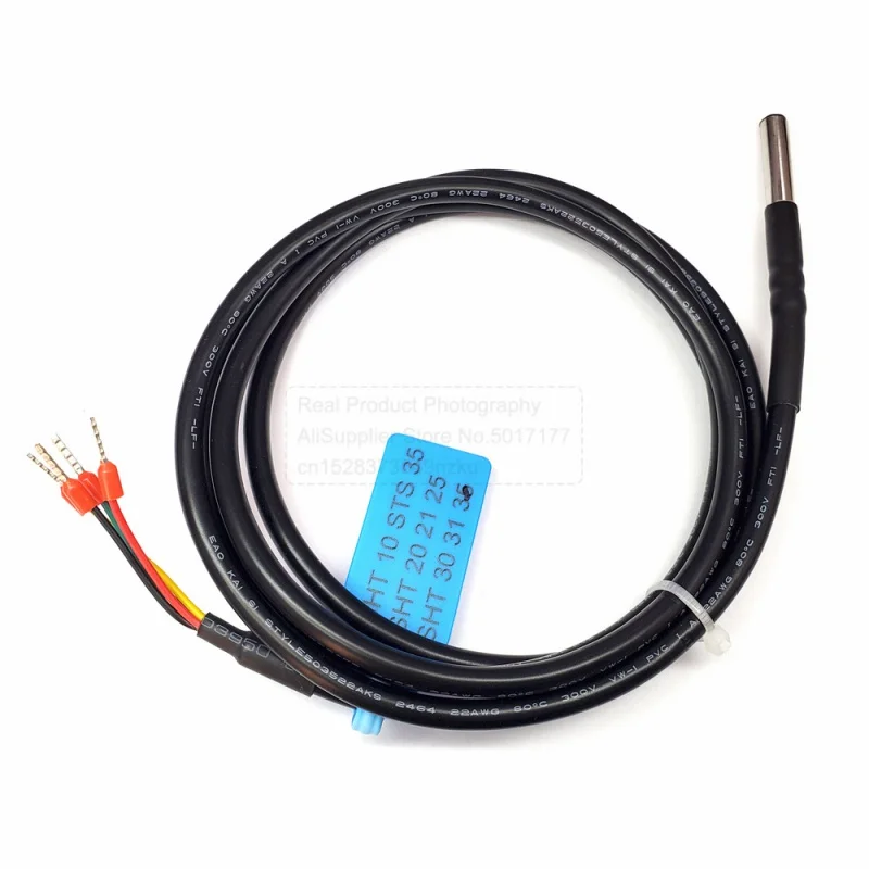 SHT20 SHT30 SHT31 SHT35 SHT40 Temperature Sensor Probe Cable Stainless Steel Head Waterproof Humidity Sensor FS304 Length 1M I2C