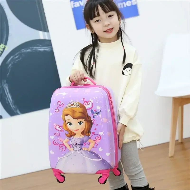 18 inch Disney travel suitcase with wheels Cartoon Travel bags for children rolling luggage carry ons cabin trolley luggage