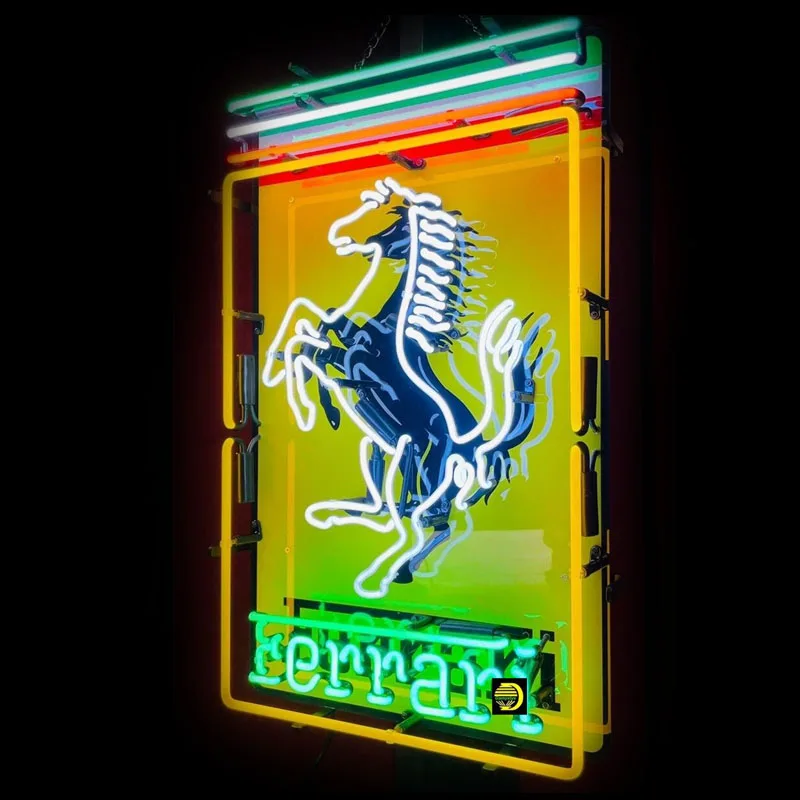 Neon Billboard Iluminação Tubo De Vidro, Lâmpadas De Neon, Sign Bar Display, Brand Car Room Decor, Horse Light, Print Board, Garagem Lâmpadas