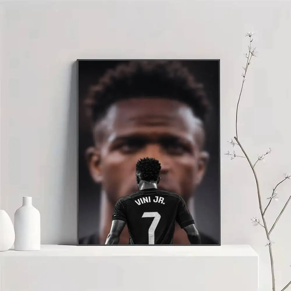 V-Vinicius Junior Football Sport Player Poster HD Quality Wall Art Retro Posters For Home Room Wall Decor Self Adhesive