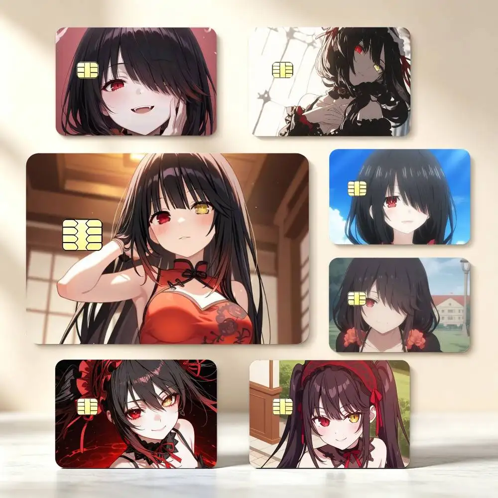 Cute T-Tokisaki K-Kurumi High‑Def Game Chip Decals Credit Card Tiny Waterproof Vinyl Decor Practical Present