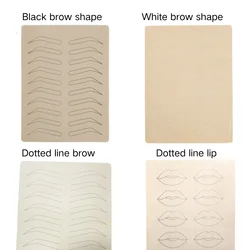 5PCS Tattoo Practice Skin Permanent Makeup Training Latex Skin With Eyebrow Lips Shape Inkless Microblading Tattoo Accessories