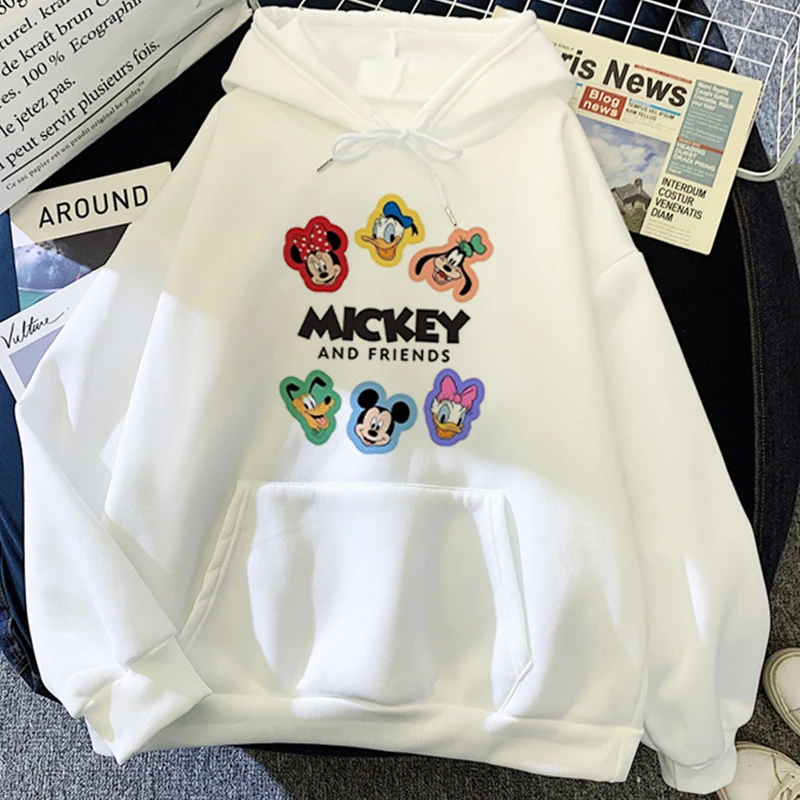 

Cartoon Kawaii Mickey And Friends Female Clothing Sweatshirt Clothes Hoody PulloverFashion Harajuku Sweatshirts Oversize Women