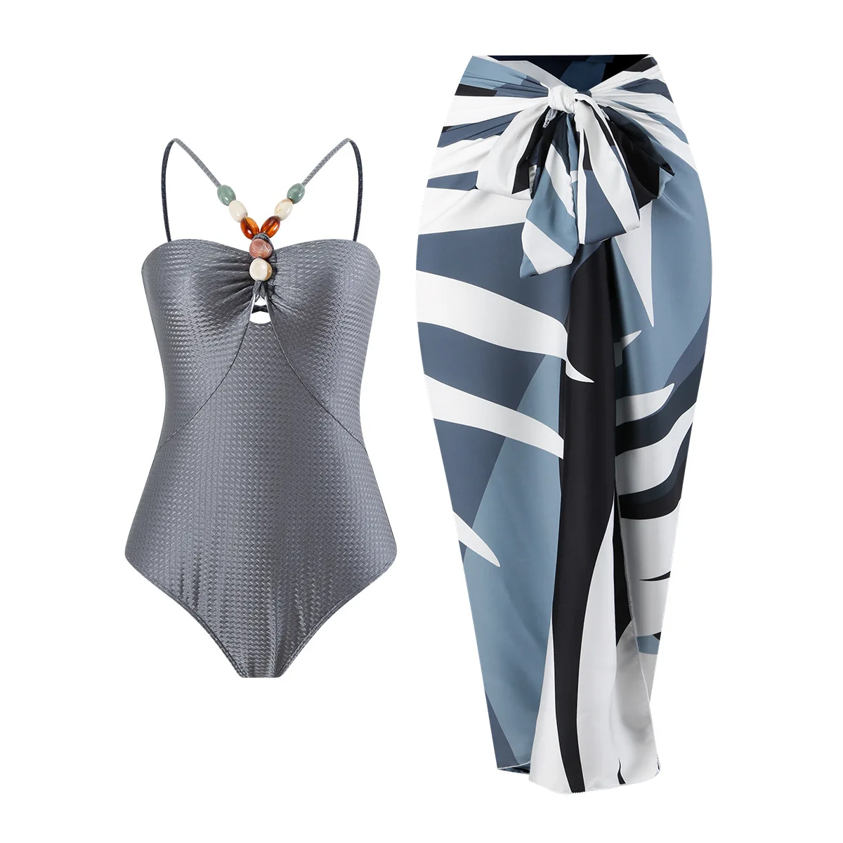 Verão multi-cor suspensórios de pedras preciosas maiô francês uma peça feminina estilo praia roupa de banho oco design roupas femininas