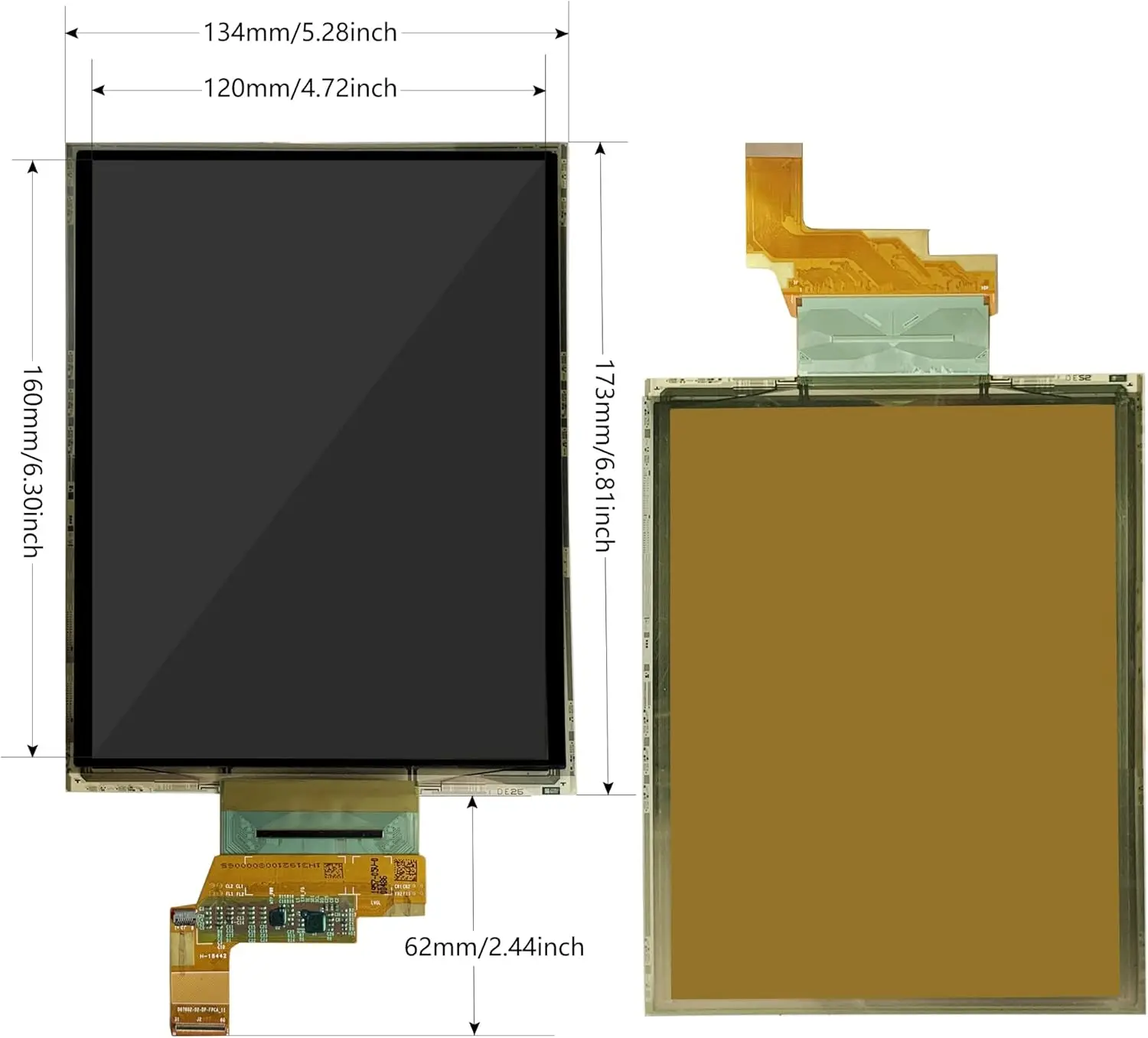 Wisecoco 8インチフレキシブルOLEDディスプレイ曲面AMOLED 1920x1440