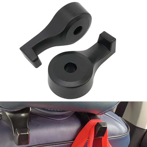 자동차 뒷좌석 후크 헤드레스트 행어 핸드백 보관 정리함 거치대, 자동차 인테리어 패스너 클립, 미니 후크, 360 도 회전 