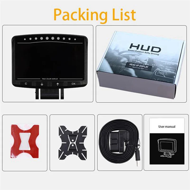 

AS-Car X50 Pro OBD2 HUD Gauge Meter Multi Functional Digital Dashboard Computer Auto Display Coolant Oil Temp Turbo Boost