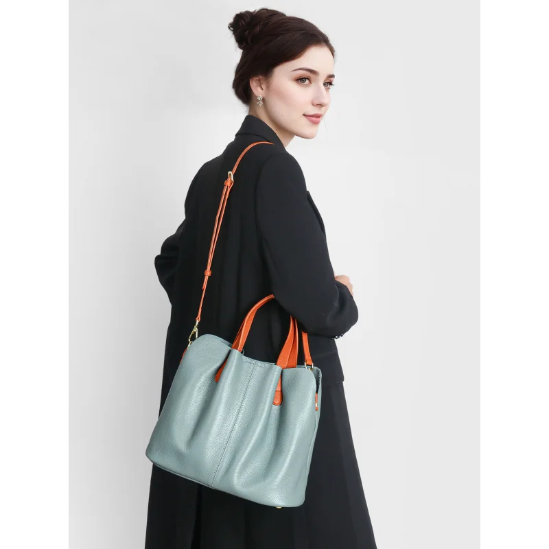 

Tote Bag Commuting Large Capacity Cowhide High-end Crossbody Bag Women's Handbag luxury high quality Genuine Leather Women's Bag