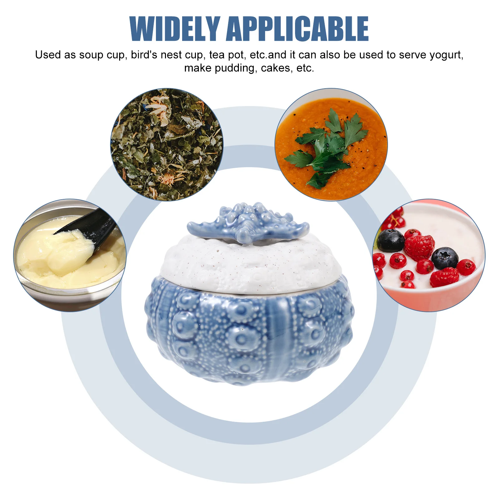 

Ceramic Rice Container Porcelain Storage Containers Tank with Lid Small Jar Food
