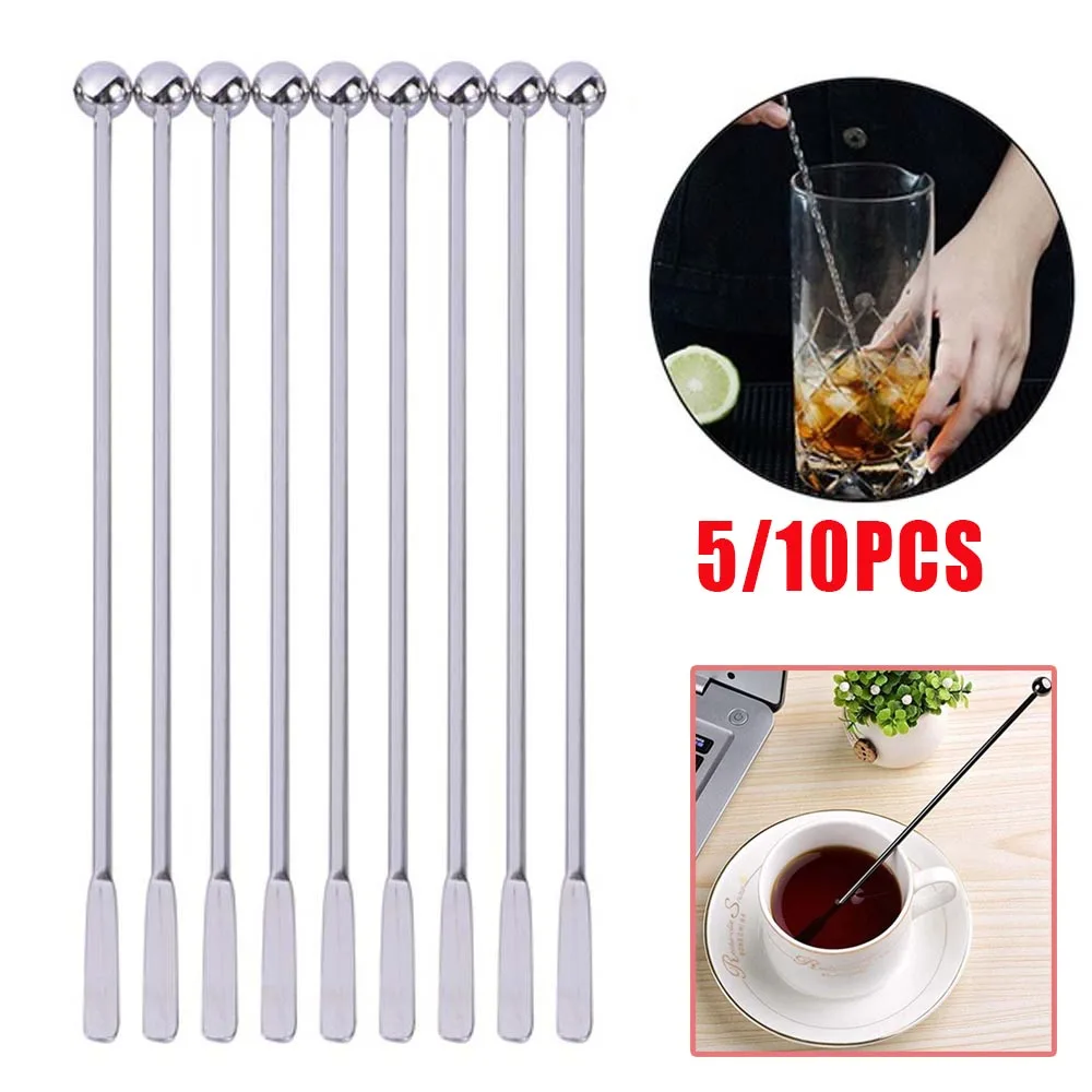 19cm Stainless Steel Creative Mixing Cocktail Stirrers Sticks for Wedding Party Bar Swizzle Drink Mixer Bar Muddler