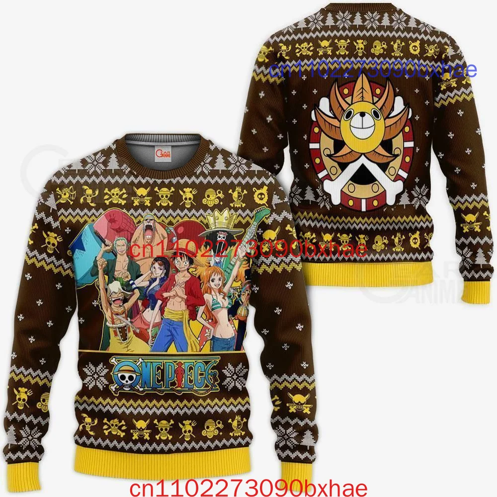 

Autumn and Winter New Men's Ugly Christmas Sweater 3D Printed One Piece Portgas Ace Cosplay Costume Fashion Street Sweater Jacke