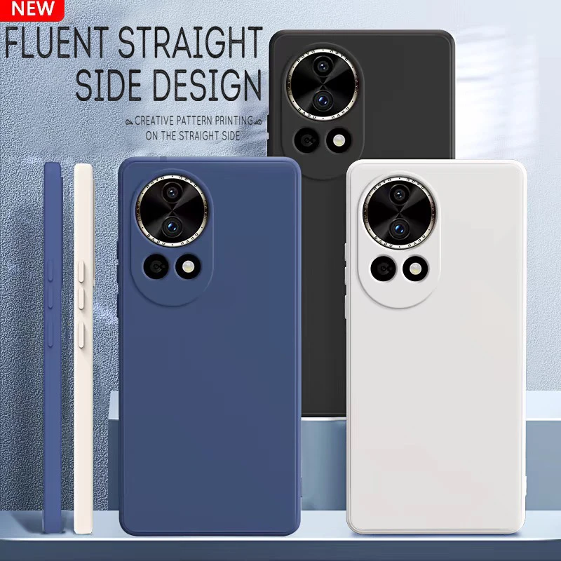 

Liquid Silicone Phone Case For Huawei P50 P30 P20 P10 Plus P40 Lite 5G P30 Pro Fashion Protective Phone Cover Accessories