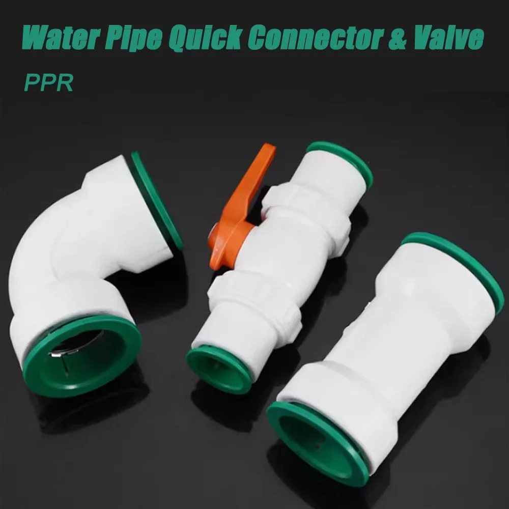 Multisize 20/25/32mm Plastic Pipe Fast Connection Joint Leak Proof Tube Coupler for Household Garden Agricultural Water Delivery