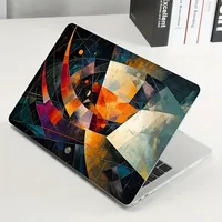 2PCS Vivid Geometric Laptop Skin Sticker - Scratch Resistant PVC Material for HP, Acer, Samsung, Microsoft Laptops,