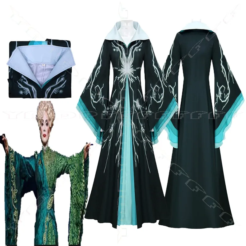 

Аниме Миссис Молибо платье для косплея темно-зеленое длинное платье Хэллоуин карнавальный костюм ролевой костюм