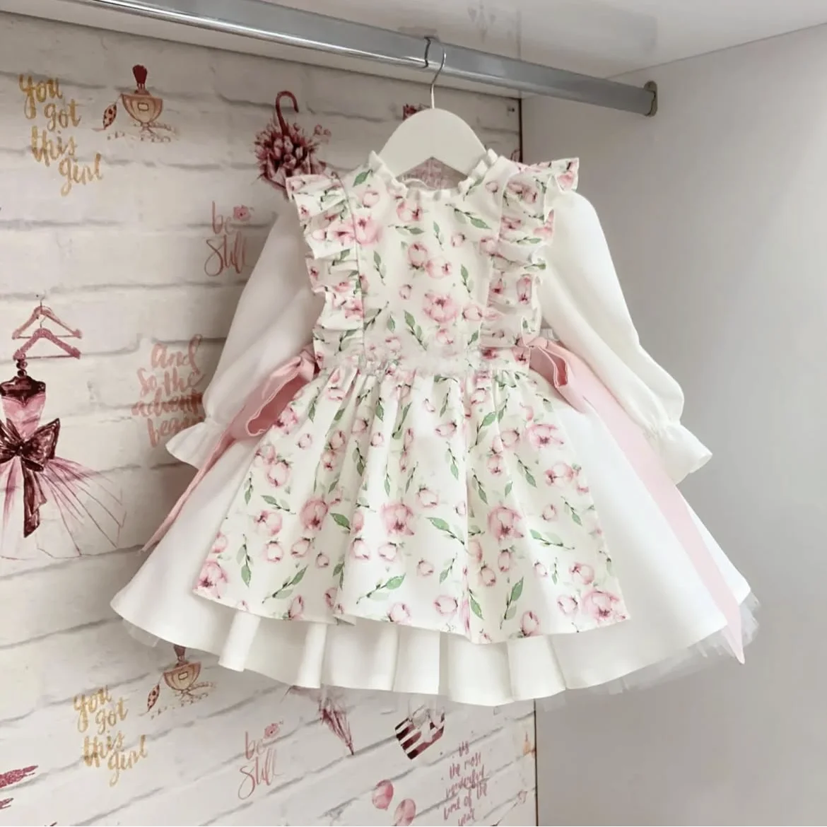 0-12Y Baby Girl Summer Off White Exquisite Lace Turkish Vintage Princess Ball Gown Dress for Birthday Holiday Eid Photography