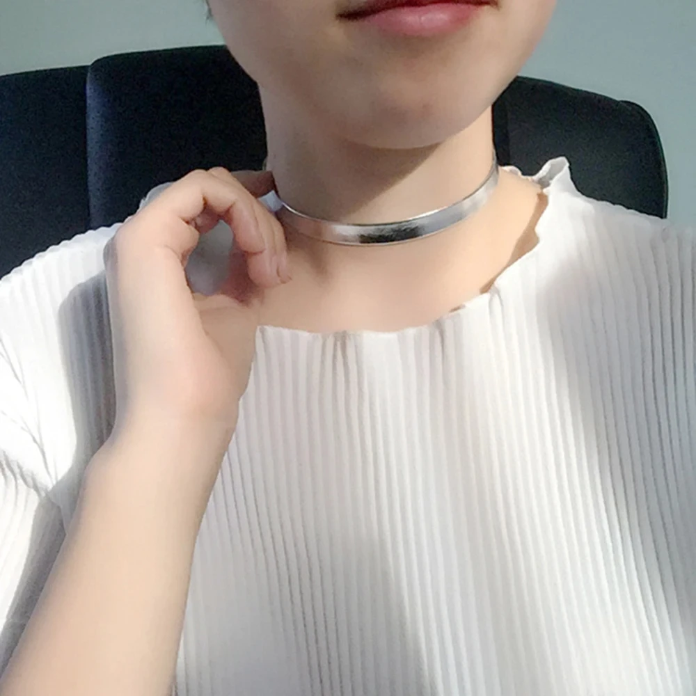 Anime Alien Stage Till Cosplay Necklace Unisex Retro Punk Collar Couple Choker Chain Jewelry Carnival Unisex Accessories Props