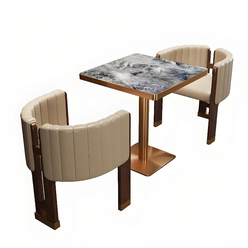 Theme Premium Table and Chair Combination High-end Hotel Cafe Table and Chair Customizable