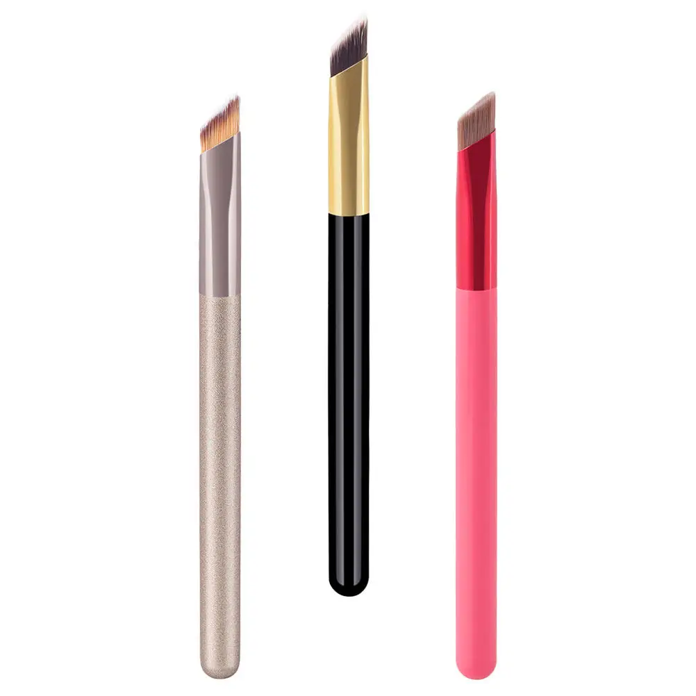 3pcs Eyebrow Brushes Set – Angled Eyeliner & Blending Brush for Professional Eye Makeup and Travel