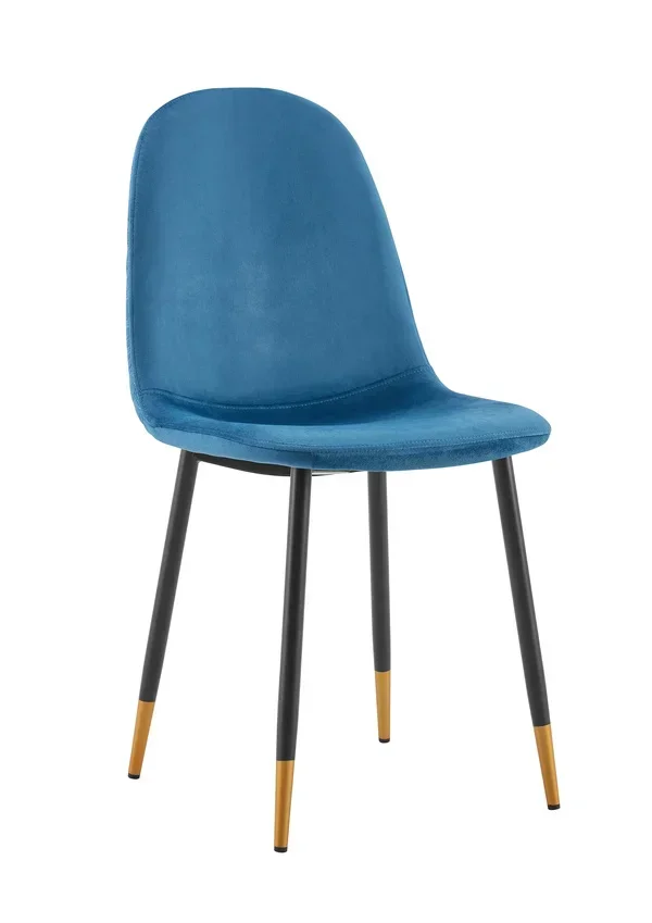 Fabric dining chair with gold metal legs, suitable for family furniture