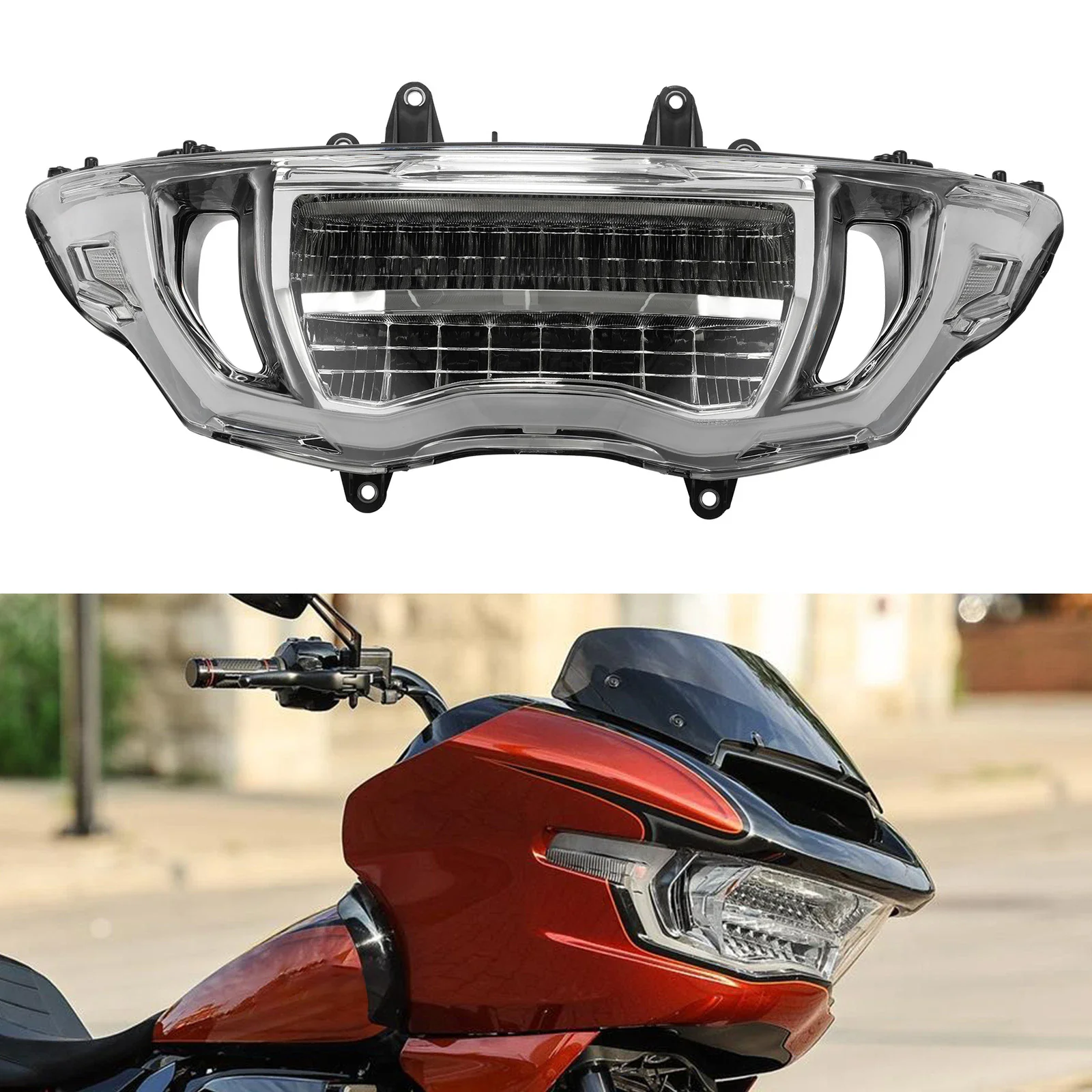 

Motorcycle LED Front Headlight Assembly For HARLEY CVO Road Glide 2023-2025 Road Glide 2024-2025