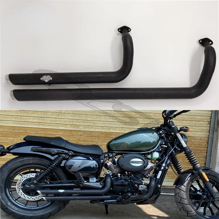 

Suitable for Qingqi Korean GV300S Hyosung 300 modified Harley VH exhaust pipe, horseshoe vocal cord muffler plug