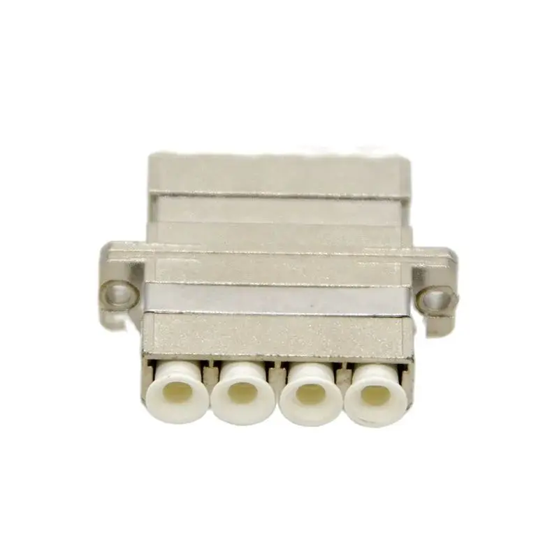 

1pcs New Optical Fiber Adapter Connector LC 4 Couplets Duplex Flange Coupler Metal Single Multimode Factory Wholesale