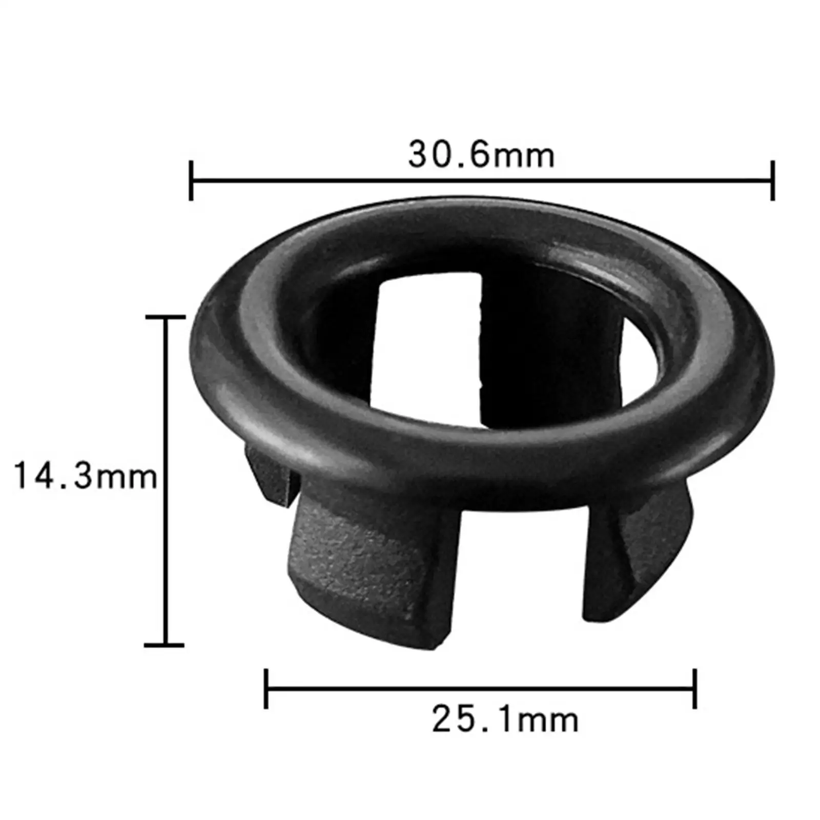 

10x Basin Sink Overflow Cap Sink Overflow Ring for Bathroom Sink Basin