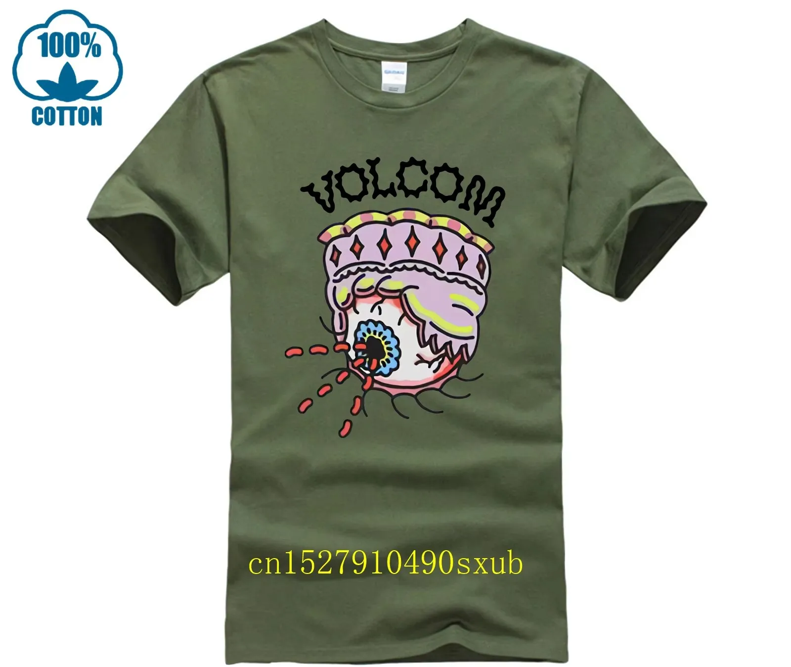 Новая мужская модная популярная летняя футболка Volcom Like Shooting Star высокого качества из 100% хлопка, футболка Wish Fulfills