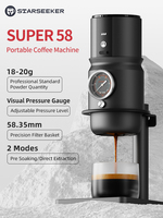 STARSEEKER Super58 Portable coffee machine: Top Espresso for Travel/Camping/Car. Inc. Bracket & Tamper