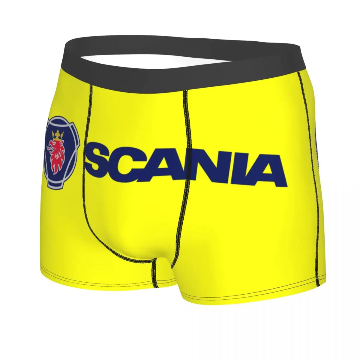 Custom Swedish Saabs Scanias Underwear Men Stretch Automobile Trucks Car Boxer Briefs Shorts Panties Soft Underpants For Male