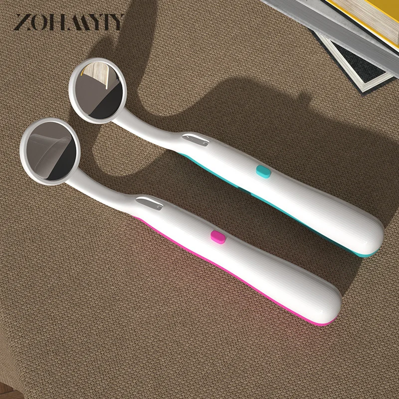 Led Light Dental Mouth Dental Mirror Dentist Oral Checking Portable Reusable Care Hygiene Clean Instrument Anti Fog Bright Tooth