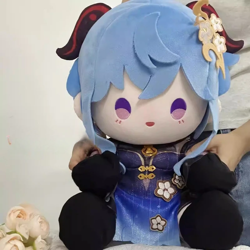 

40 см подушка Ganyu, игра Genshin Impact, мягкая поза для сидения, плюшевая кукла, карнавальный костюм, аниме, орнамент, подарки Doujin