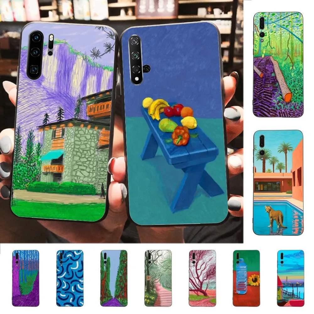 David Hockney Art Phone Case For Huawei P 8 9 10 20 30 40 50 Pro Lite Psmart Honor 10 Lite 70 Mate 20lite