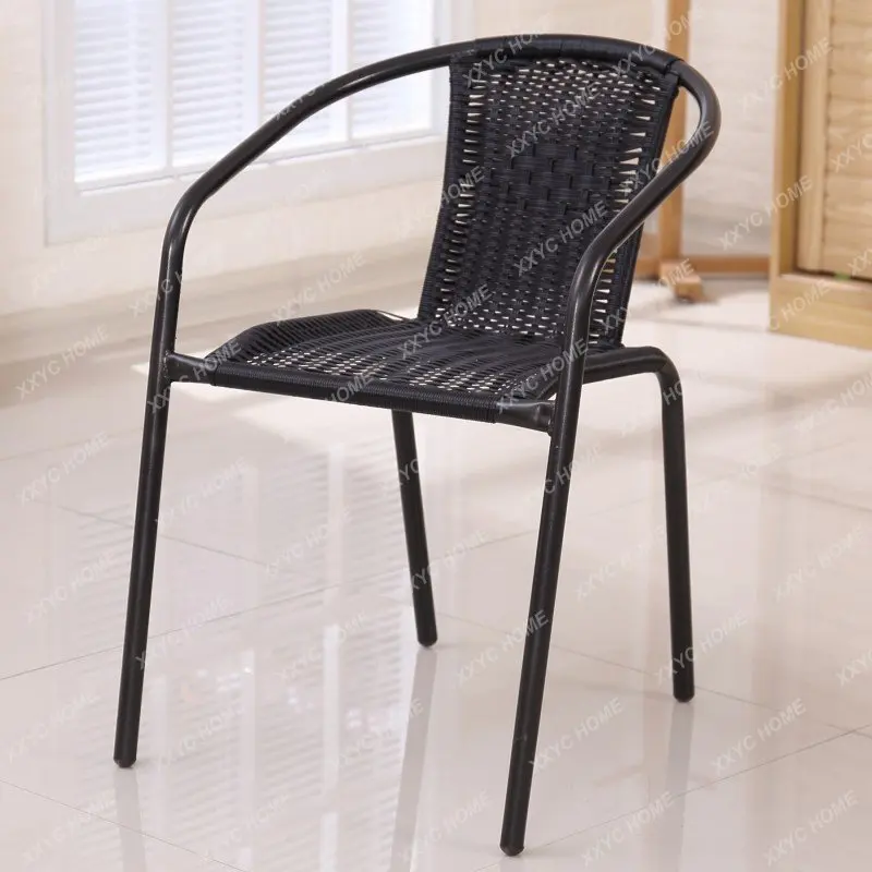 

Household Large Rattan Office Computer Chair Sofa Mahjong Chair Armchair Palace Outdoor Rattan Adult Dining Chair