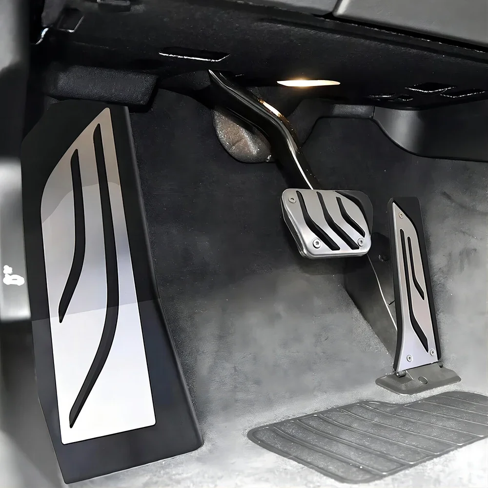 BMW 5 시리즈 G30 G38 520i 530i 540i 2017 2018 2019 LHD AT 차량 연료 가스 브레이크 풋레스트 페달 패드 커버 교체 트림