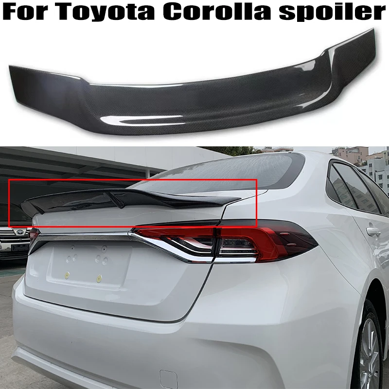 For Toyota Corolla Spoiler 2019 2020 2021 2022 R Style High Quality FRP/Carbon fibre Car Rear trunk cover wings spoiler Airfoil