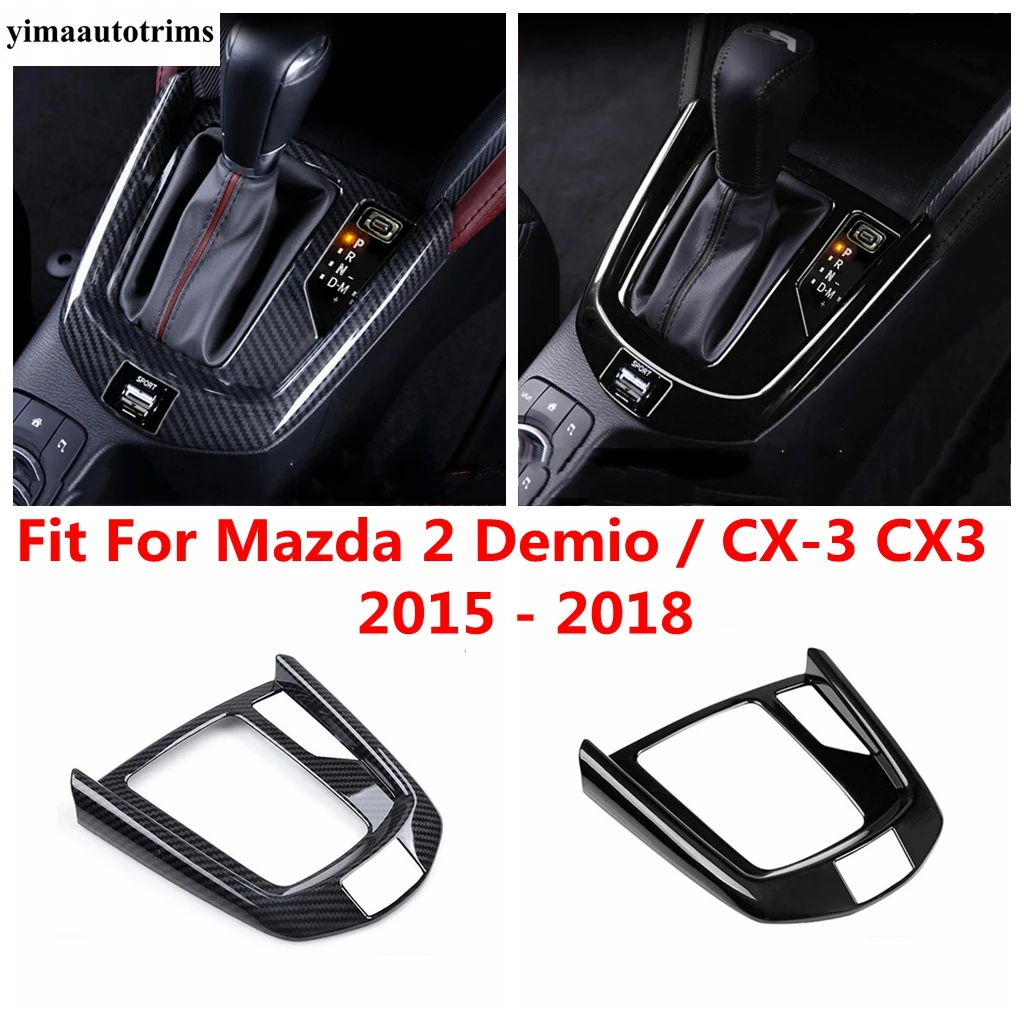 

Right Hand Drive Central Control Shift Gear Panel Frame Decoration Cover Trim For Mazda 2 Demio / CX-3 CX3 2015-2018 Accessories